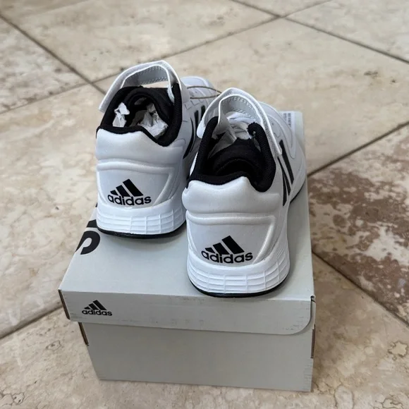 Adidas Duramo White and Black Kids' Shoes - Picture 3 of 4
